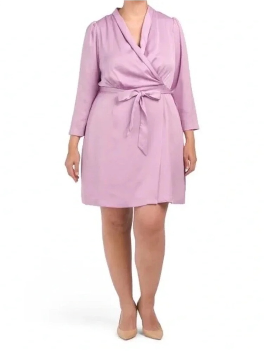 TAYLOR | Plus Tuxedo Wrap Dress